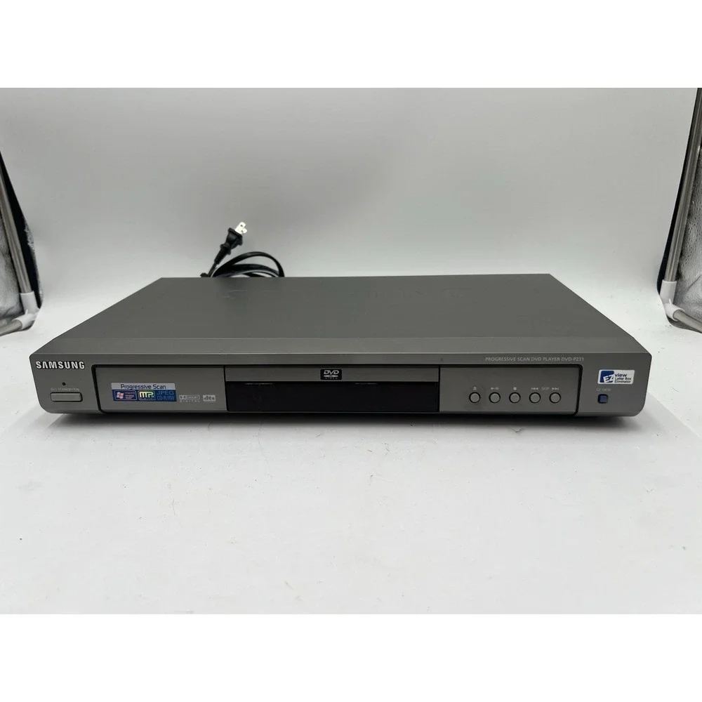 Samsung DVD-P231 DVD Player Tested Working w/ Extra Long RCA AV Cable